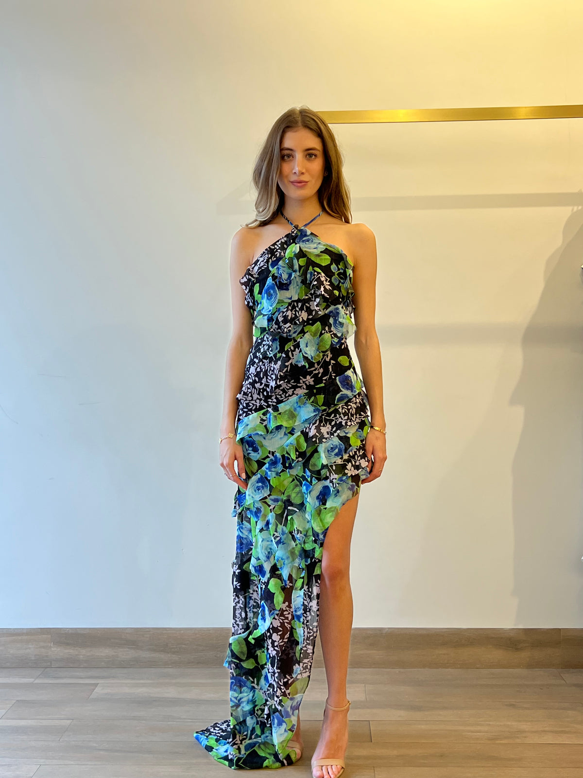 Briony asym midi dress