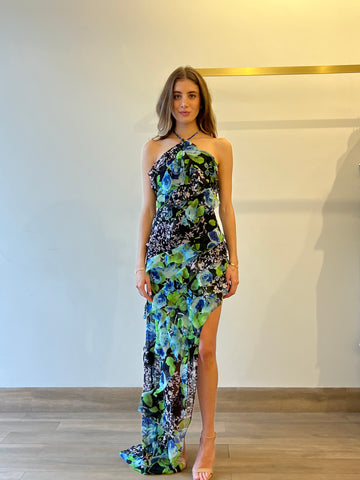 Briony asym midi dress